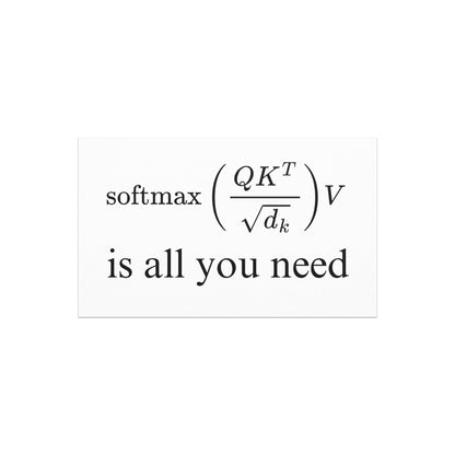 Image of the Attention is All You Need Car Magnet 2 7.5″×4.5″.