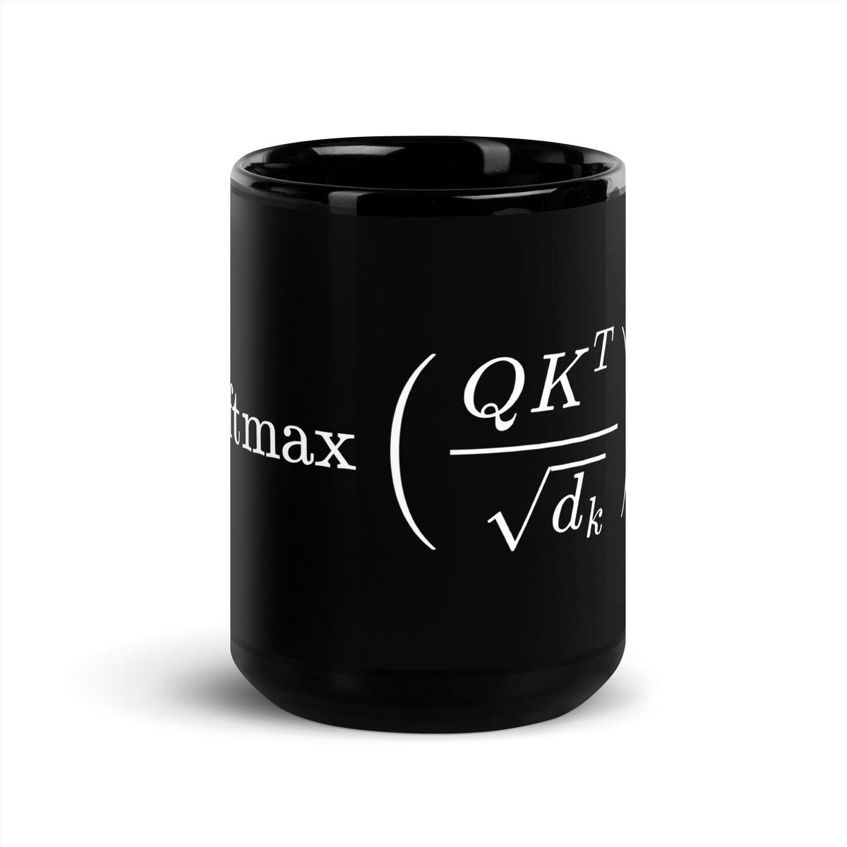 Image of the Attention is All You Need Formula Black Glossy Mug 15 oz.