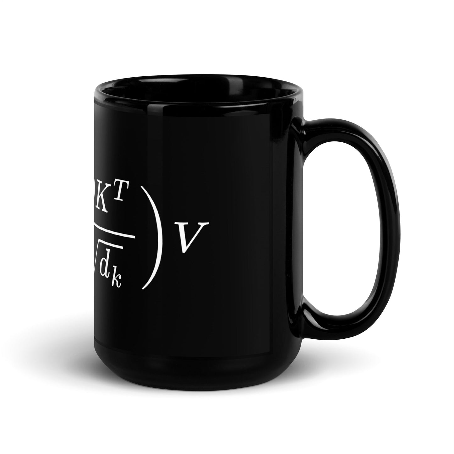 Image of the Attention is All You Need Formula Black Glossy Mug.