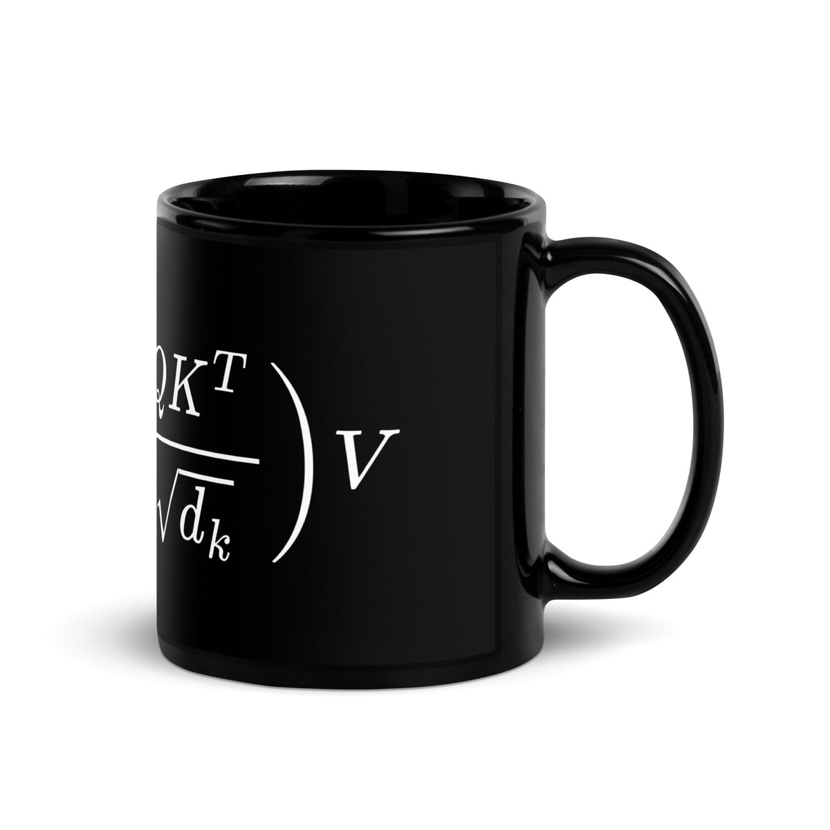 Image of the Attention is All You Need Formula Black Glossy Mug.
