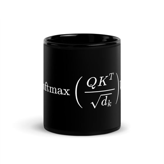 Attention is All You Need Formula Black Glossy Mug - AI Store