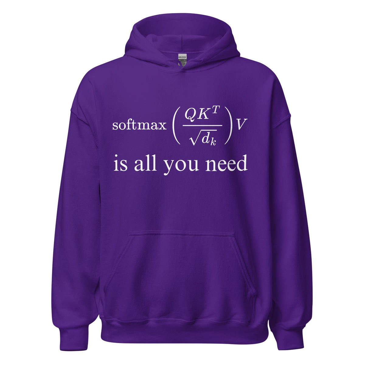 Image of the Attention is All You Need Hoodie (unisex) Purple / M.