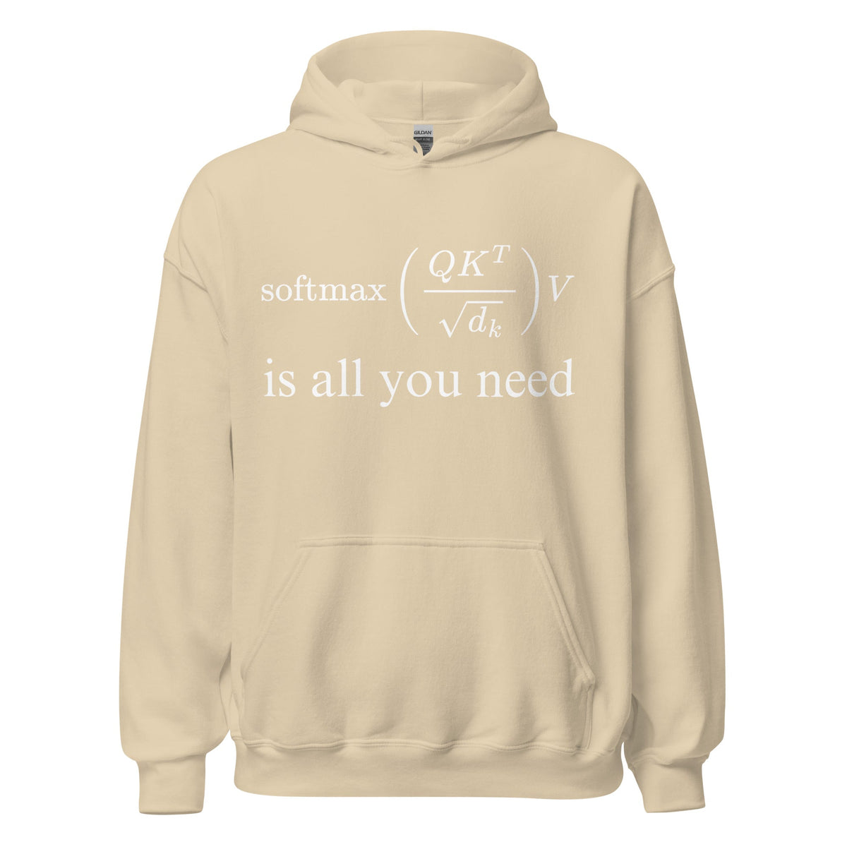 Image of the Attention is All You Need Hoodie (unisex) Sand / M.