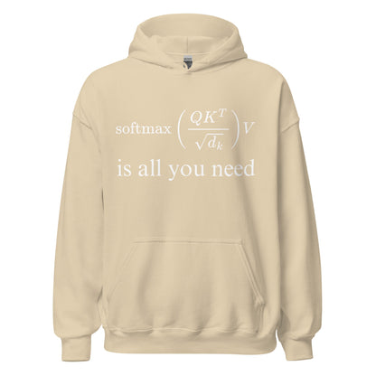 Image of the Attention is All You Need Hoodie (unisex) Sand / M.