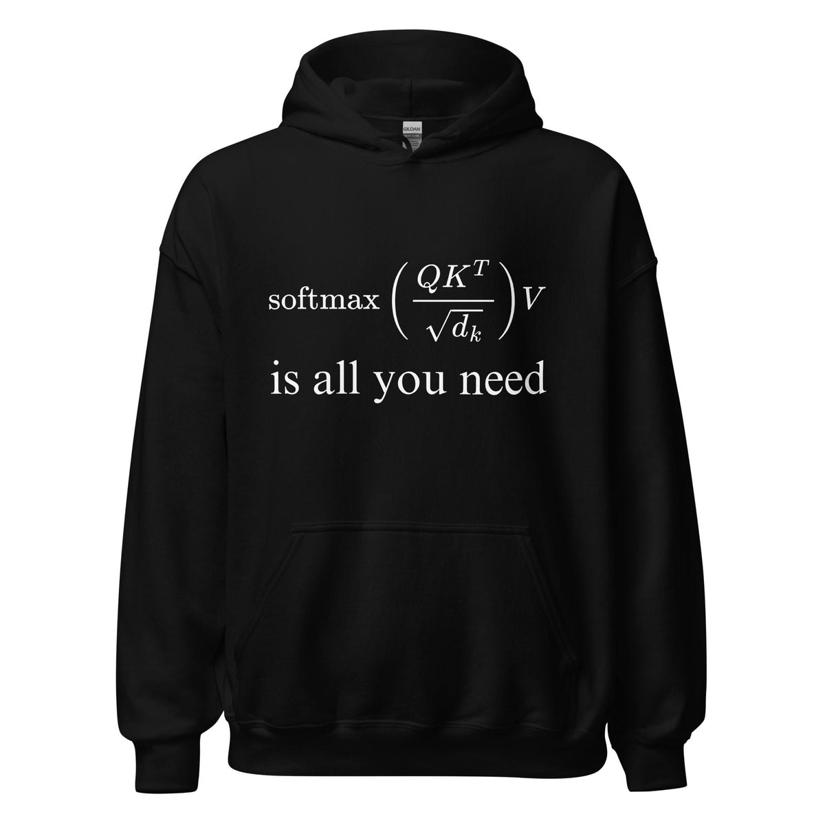 Image of the Attention is All You Need Hoodie (unisex) Black / M.