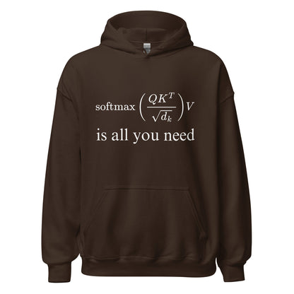 Image of the Attention is All You Need Hoodie (unisex) Dark Chocolate / M.