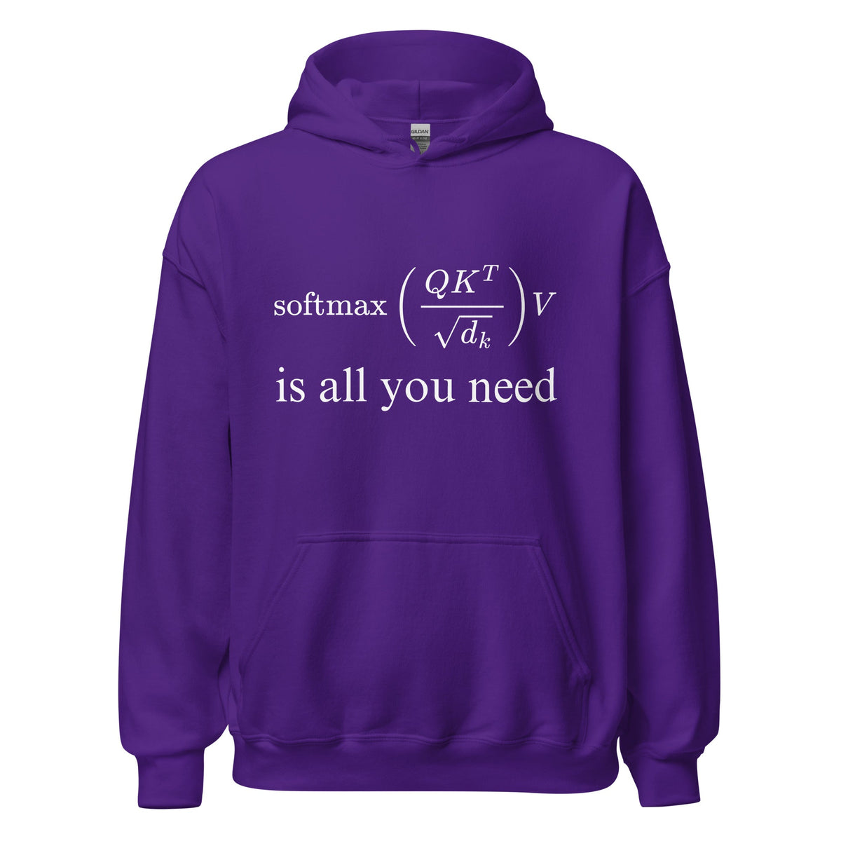 Image of the Attention is All You Need Hoodie (unisex) Purple / S.