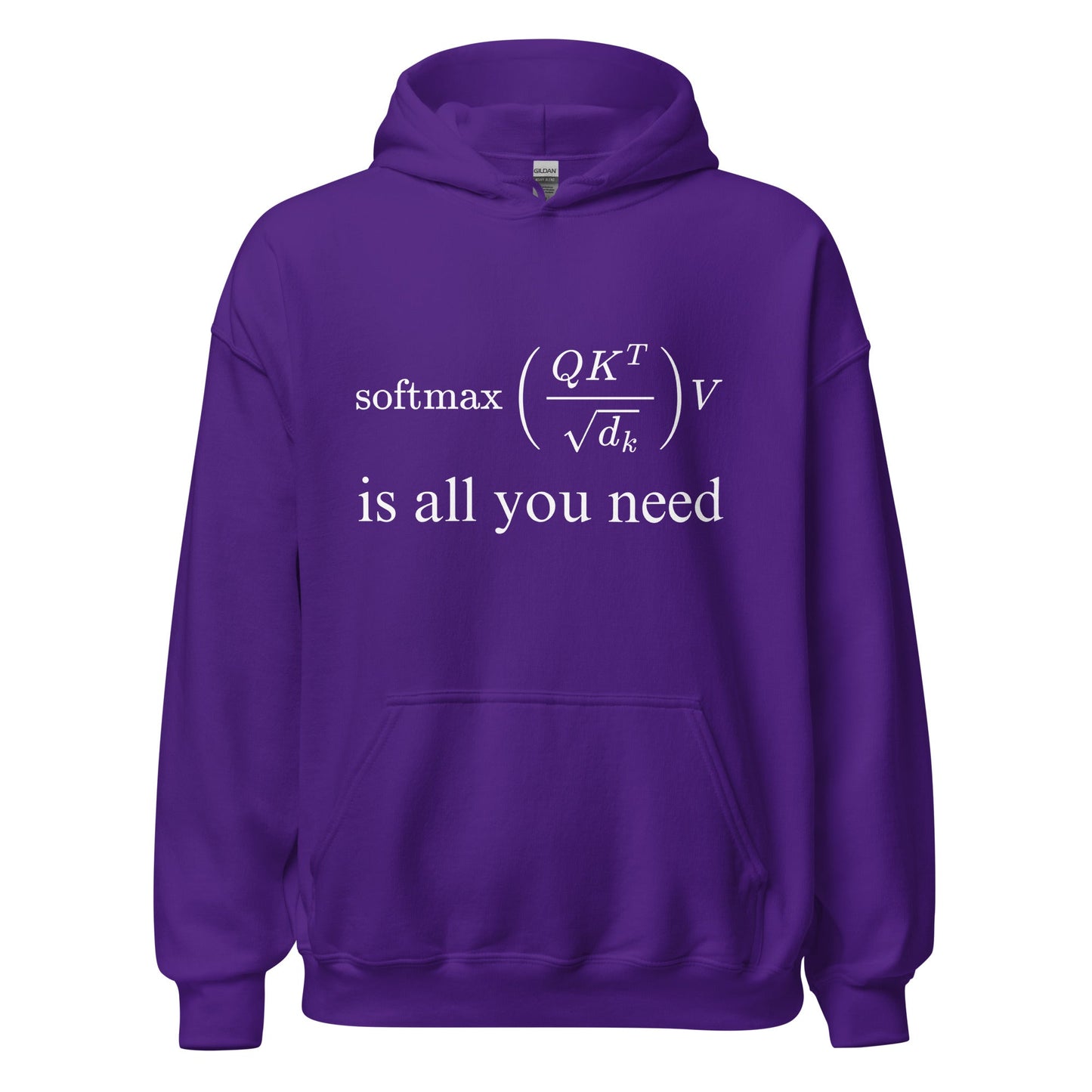 Image of the Attention is All You Need Hoodie (unisex) Purple / S.