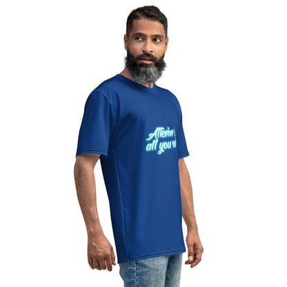 Product mockup photo of the Attention is all you need Neon T Shirt (men).