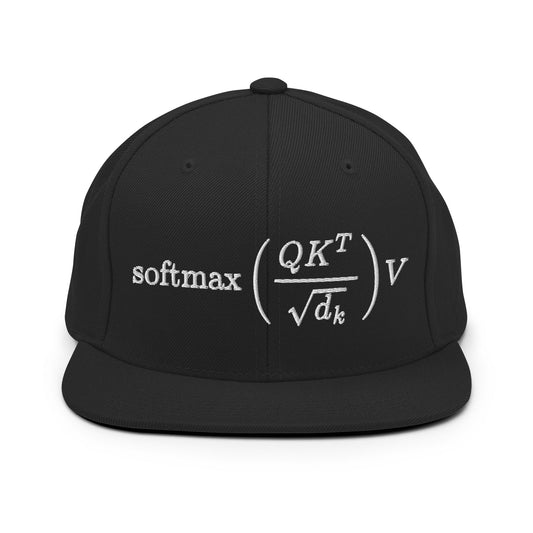 Image of the Attention is All You Need Snapback Cap Black.