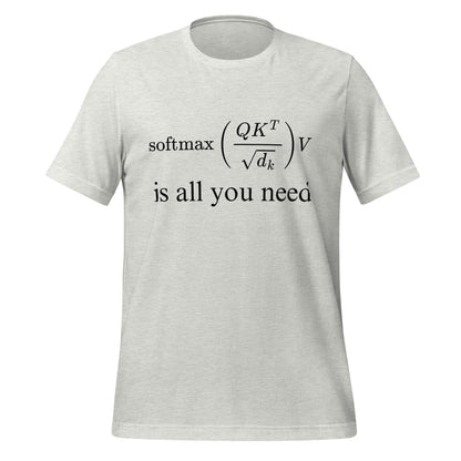 Image of the Attention is All You Need T-Shirt 2 (unisex) Ash / M.