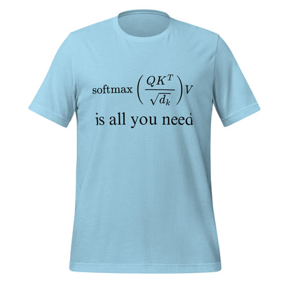 Image of the Attention is All You Need T-Shirt 2 (unisex) Ocean Blue / M.