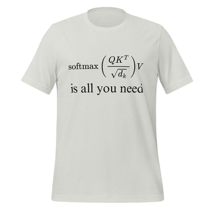 Image of the Attention is All You Need T-Shirt 2 (unisex) Silver / M.