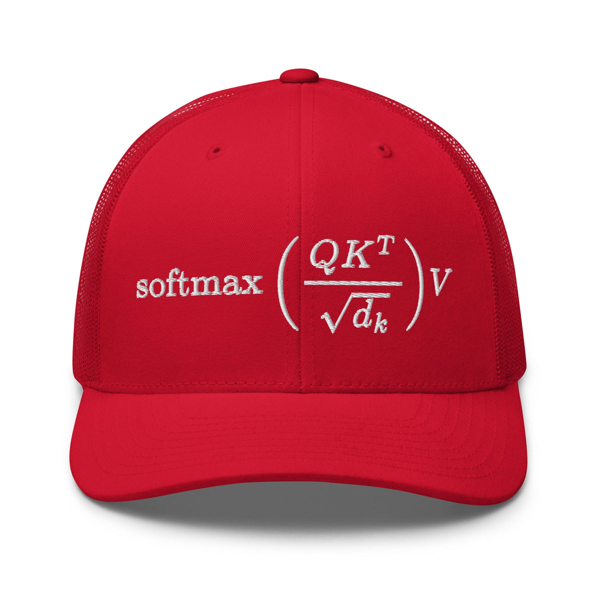 Image of the Attention is All You Need Trucker Cap Red.