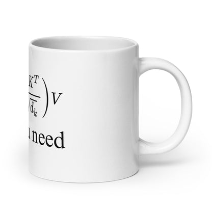Image of the Attention is All You Need White Glossy Mug.