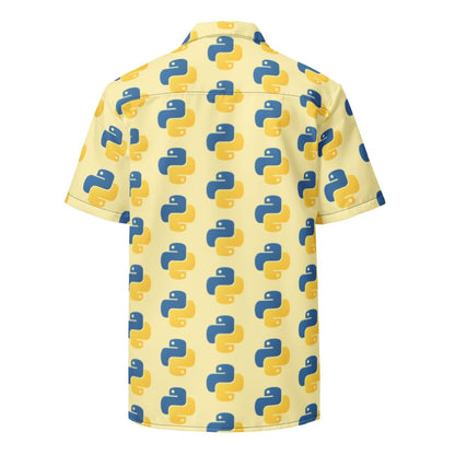 Image of the Banana Python Icon Button Shirt (unisex).