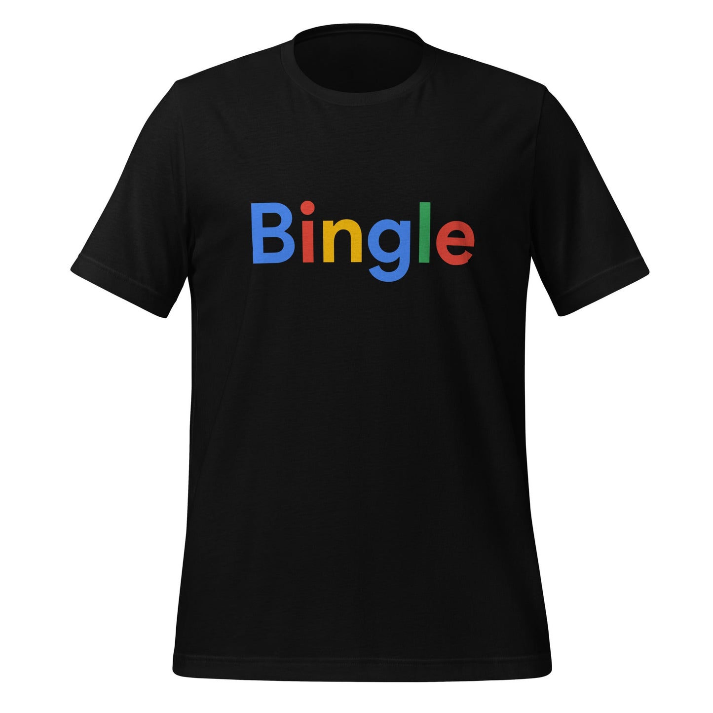 Product mockup photo of the Bingle Search Logo T Shirt (unisex) Black / M.
