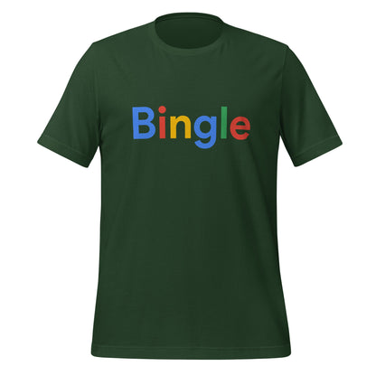 Product mockup photo of the Bingle Search Logo T Shirt (unisex) Forest / M.