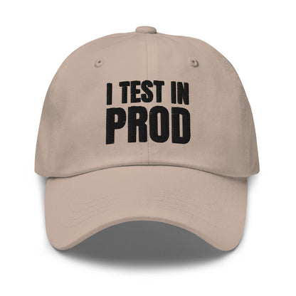 Image of the Black I Test in Prod Cap Stone.