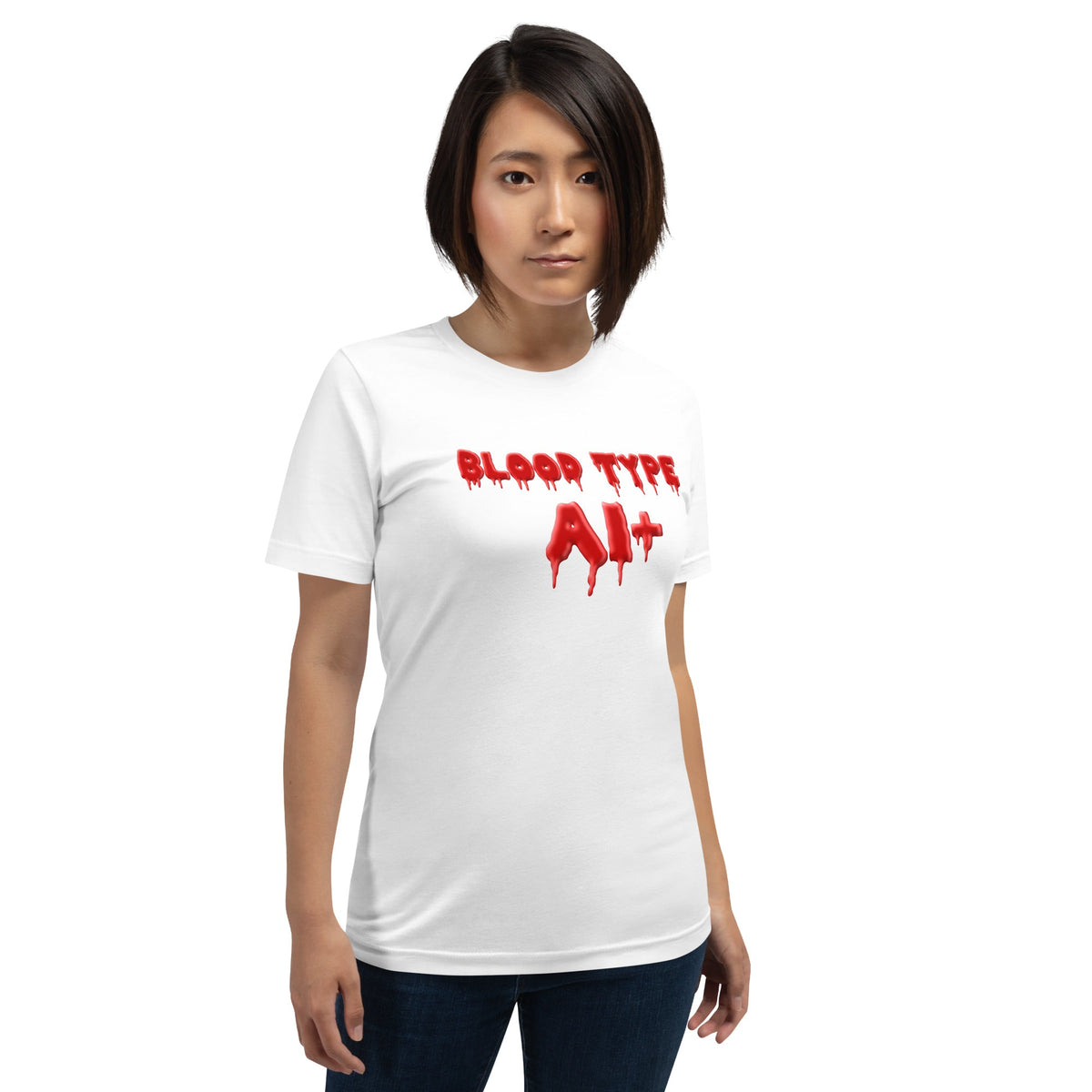 Image of the Blood Type AI+ T-Shirt (unisex).