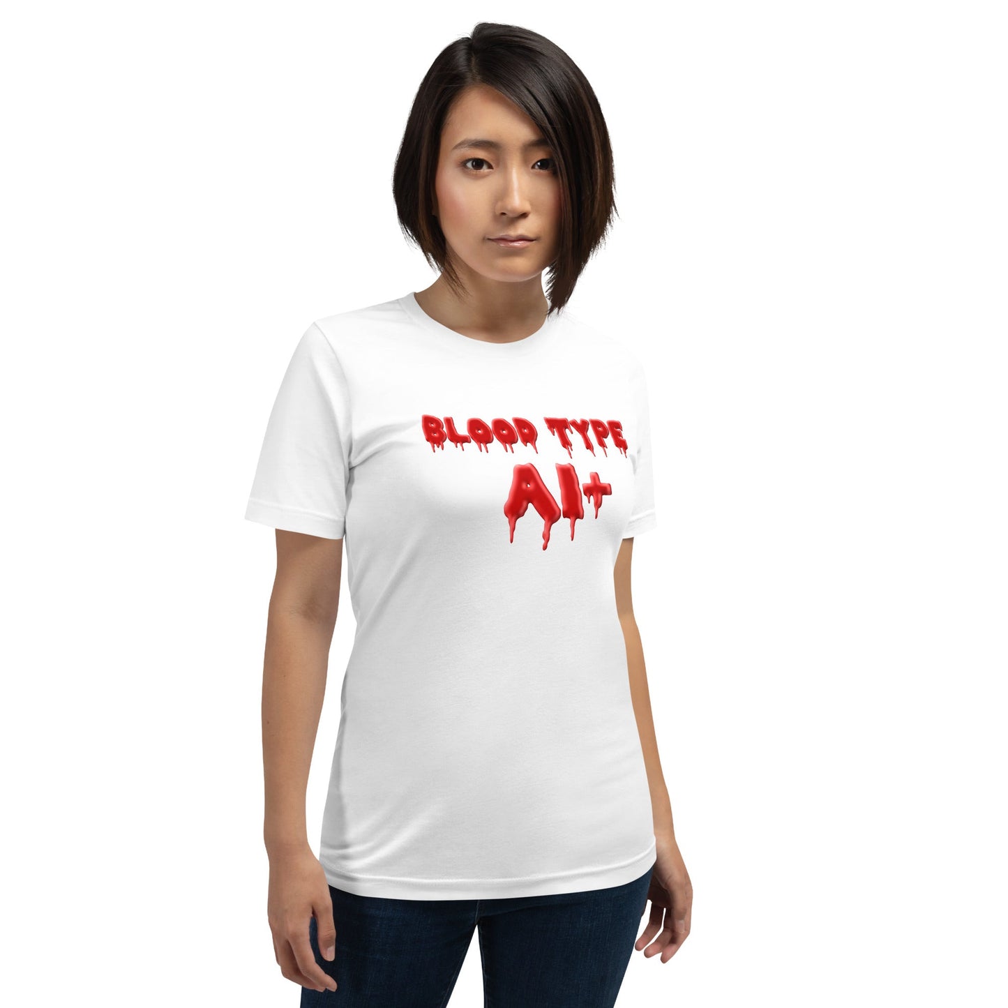 Image of the Blood Type AI+ T-Shirt (unisex).