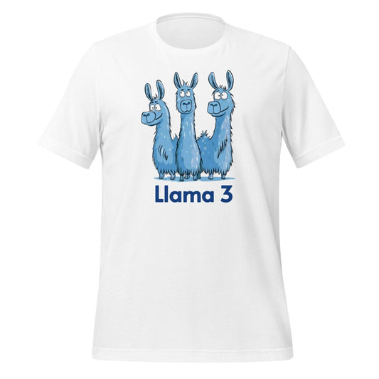 Blue Llama 3 Llamas T-Shirt (unisex) - AI Store