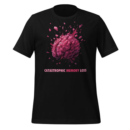 Image of the CATASTROPHIC MEMORY LOSS T-Shirt (unisex) Black / XS.