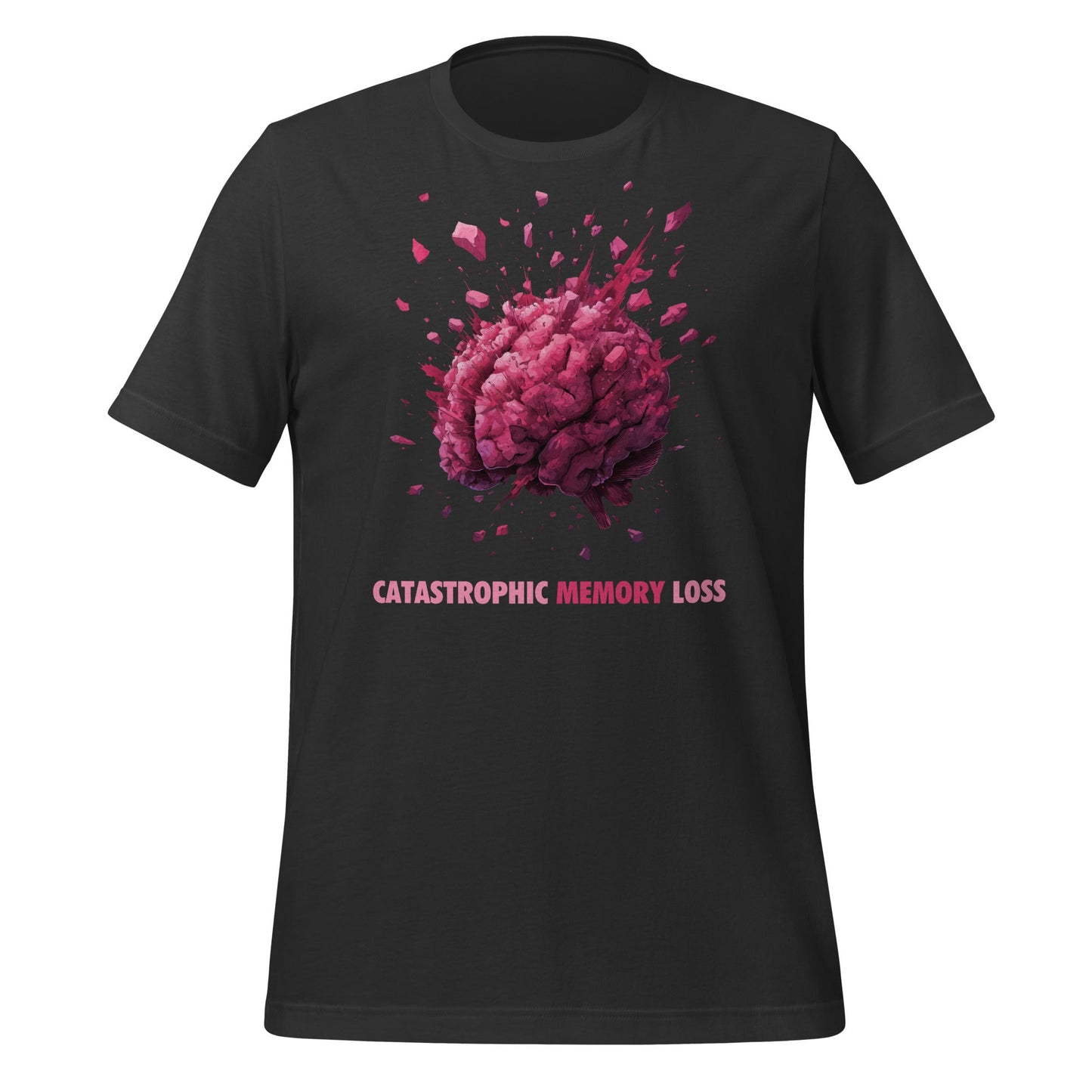 Image of the CATASTROPHIC MEMORY LOSS T-Shirt (unisex) Dark Grey / XS.