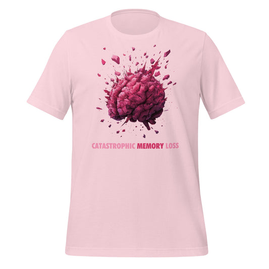 Image of the CATASTROPHIC MEMORY LOSS T-Shirt (unisex) Soft Pink / S.