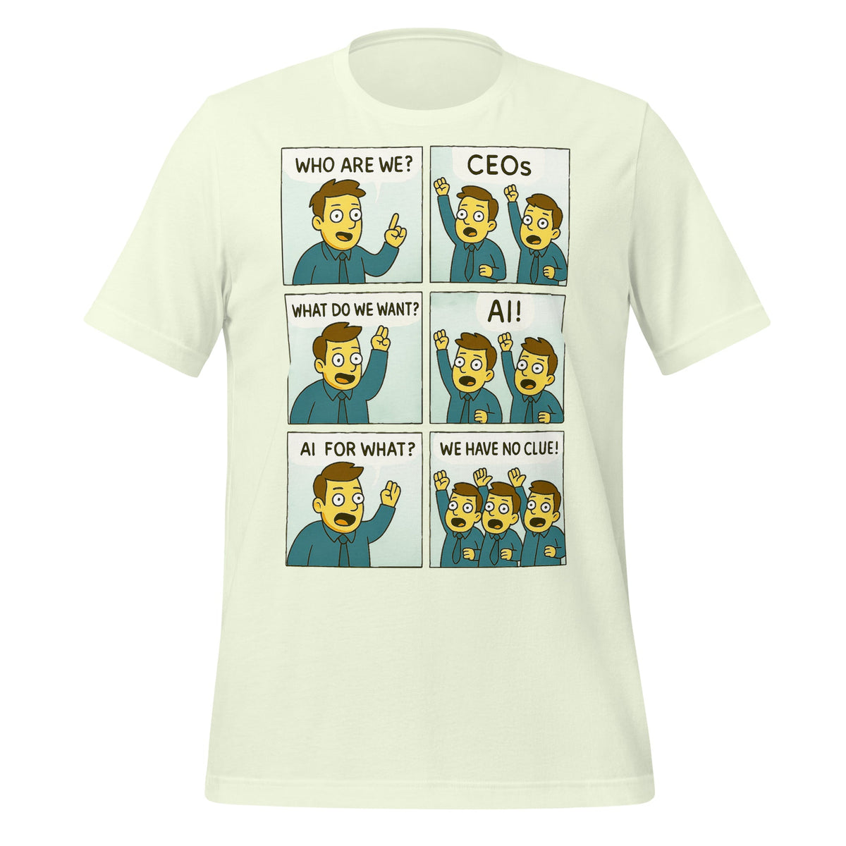 Image of the CEOs Want AI T-Shirt (unisex) Citron / M.