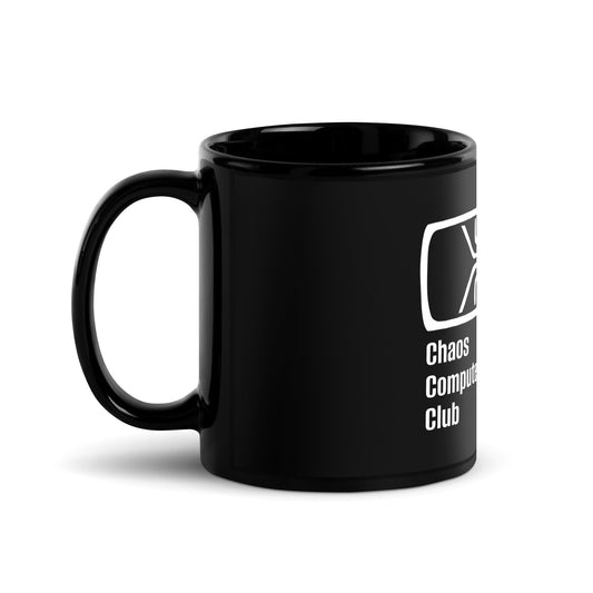 Image of the Chaos Computer Club Black Glossy Mug.