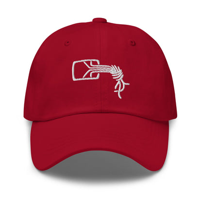Image of the Chaos Computer Club Logo Cap Cranberry.