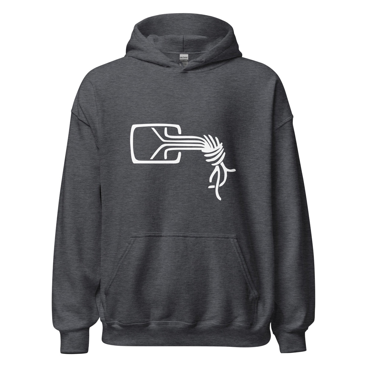 Product mockup photo of the Chaos Computer Club Logo Hoodie (unisex) Dark Heather / M.