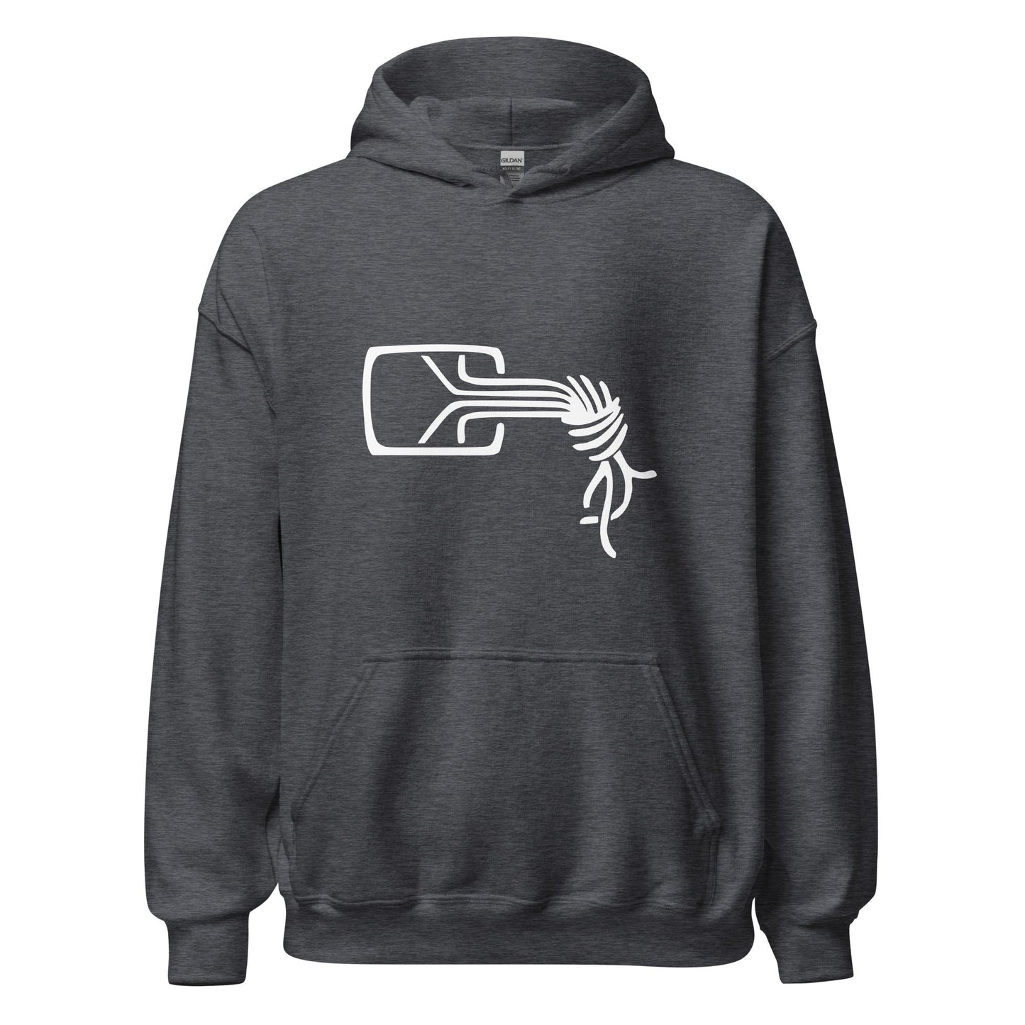 Product mockup photo of the Chaos Computer Club Logo Hoodie (unisex) Dark Heather / M.