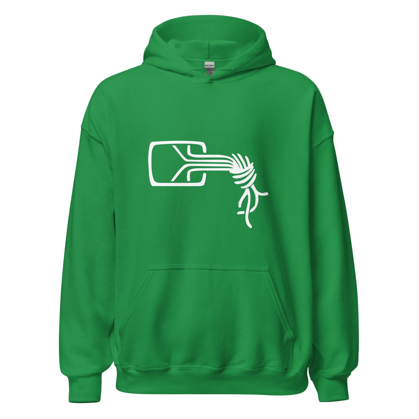 Product mockup photo of the Chaos Computer Club Logo Hoodie (unisex) Irish Green / M.