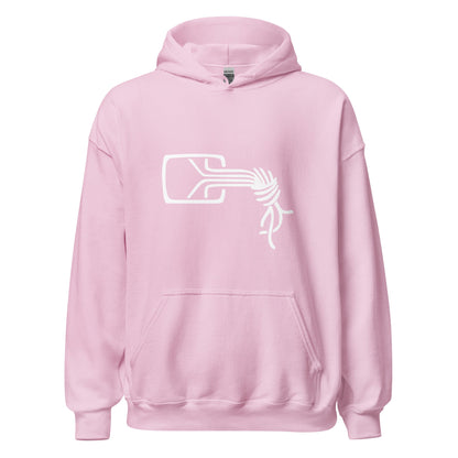 Product mockup photo of the Chaos Computer Club Logo Hoodie (unisex) Light Pink / M.