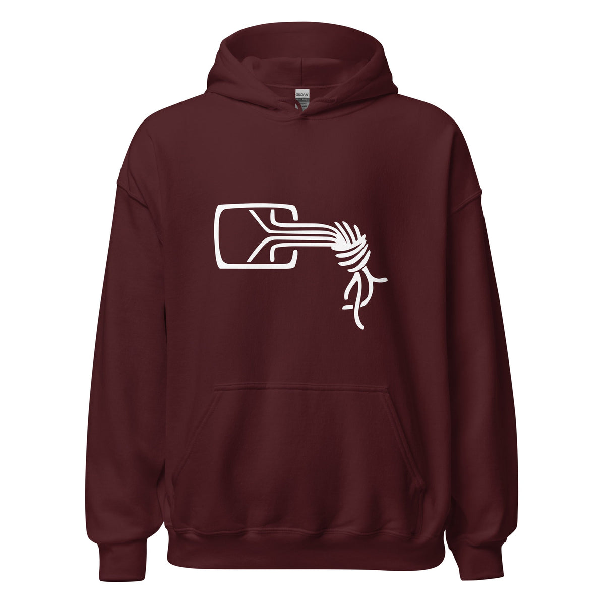 Product mockup photo of the Chaos Computer Club Logo Hoodie (unisex) Maroon / M.