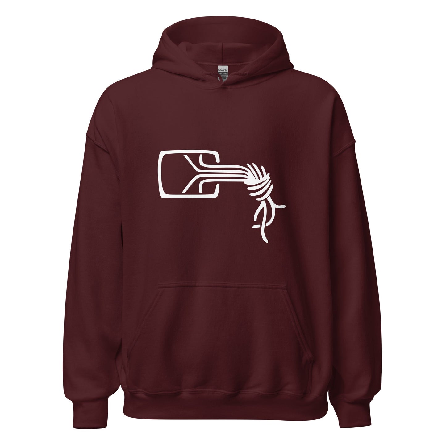 Product mockup photo of the Chaos Computer Club Logo Hoodie (unisex) Maroon / M.