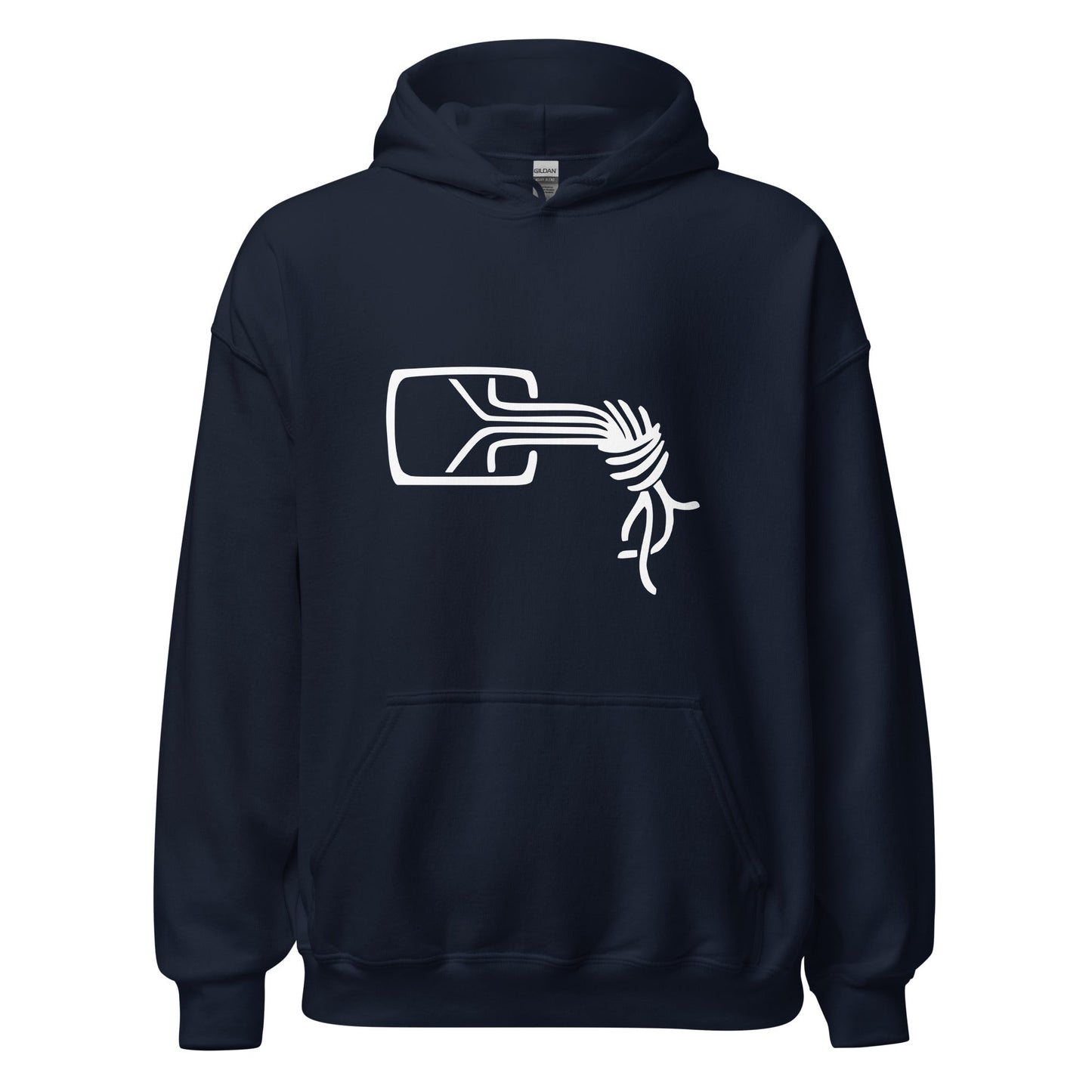 Product mockup photo of the Chaos Computer Club Logo Hoodie (unisex) Navy / M.