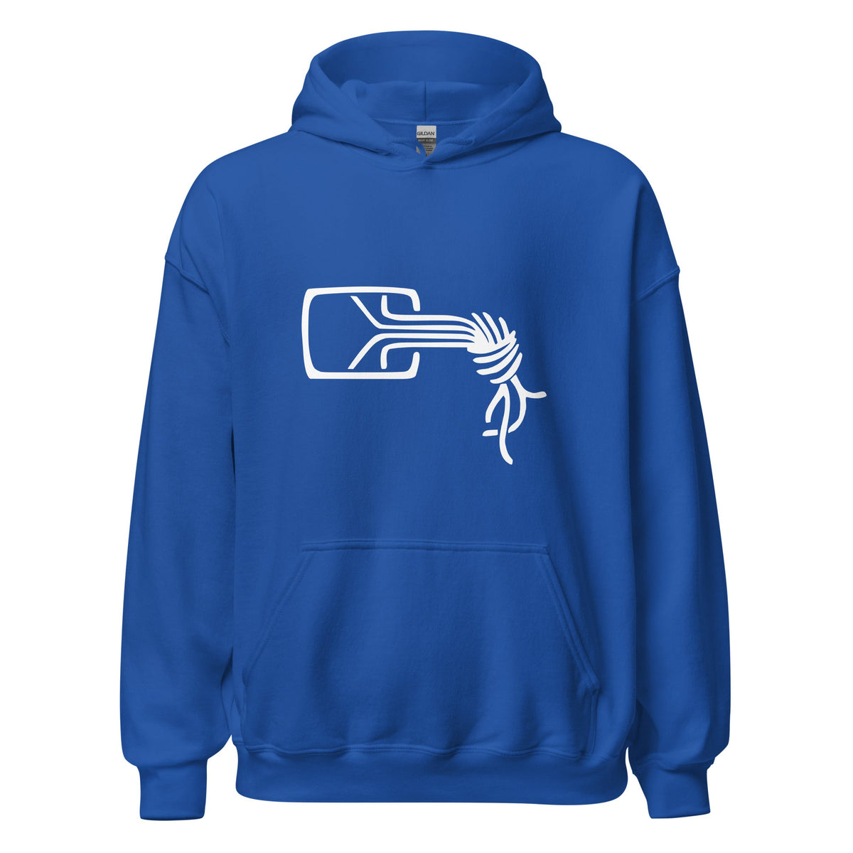 Product mockup photo of the Chaos Computer Club Logo Hoodie (unisex) Royal / M.