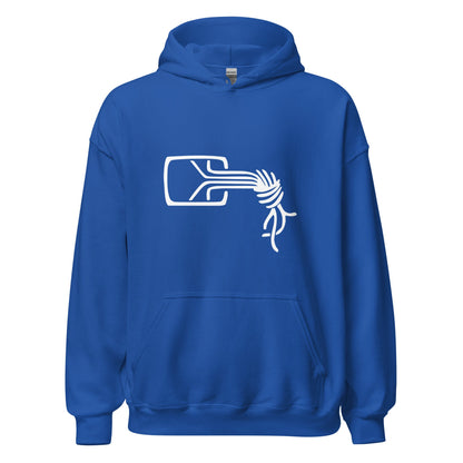 Product mockup photo of the Chaos Computer Club Logo Hoodie (unisex) Royal / M.