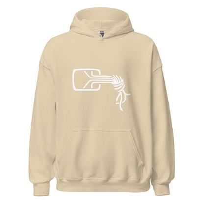 Product mockup photo of the Chaos Computer Club Logo Hoodie (unisex) Sand / M.