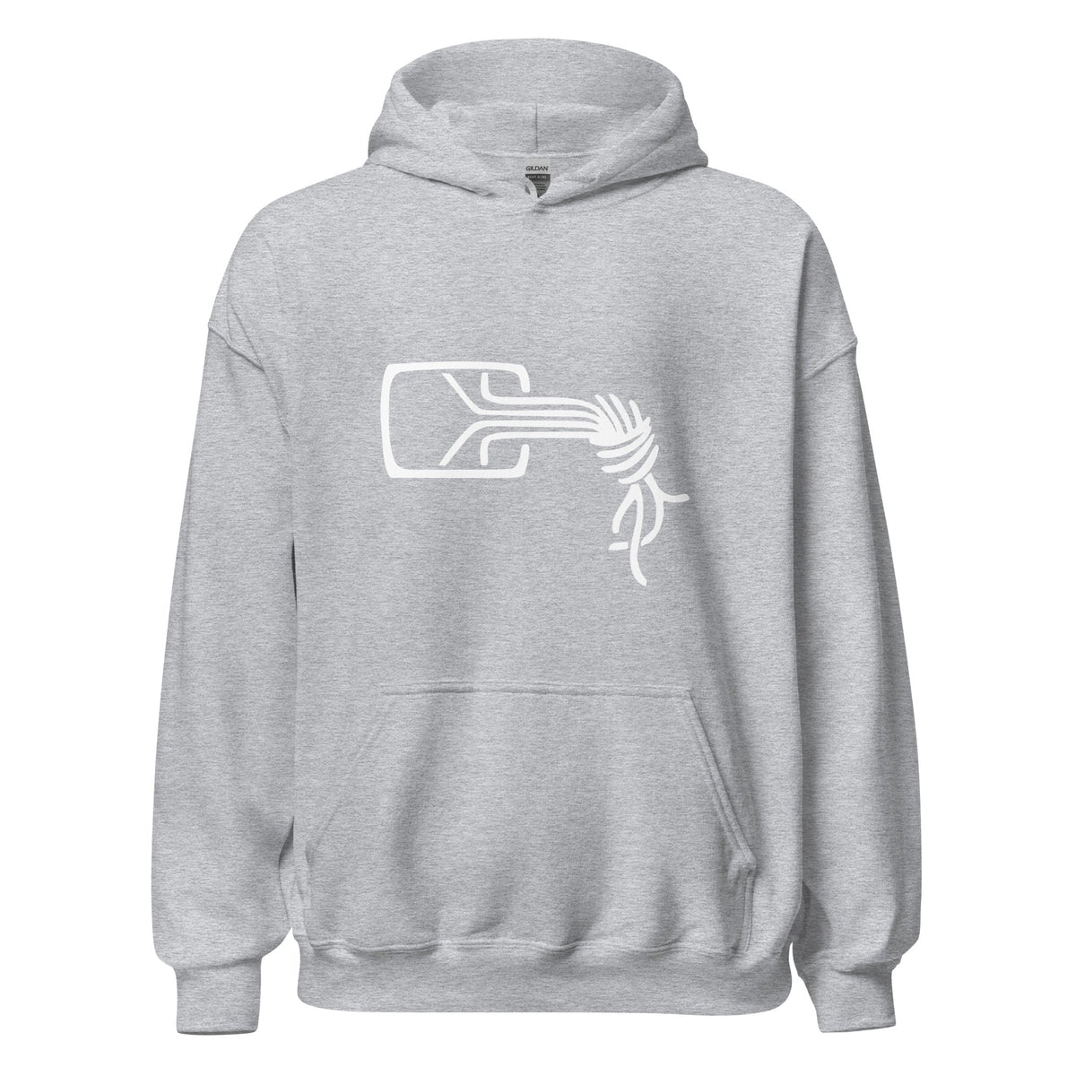 Product mockup photo of the Chaos Computer Club Logo Hoodie (unisex) Sport Grey / M.