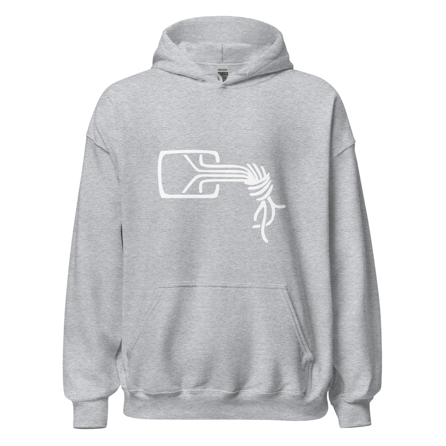 Product mockup photo of the Chaos Computer Club Logo Hoodie (unisex) Sport Grey / M.