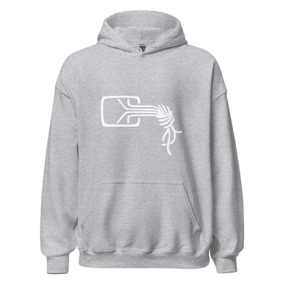 Product mockup photo of the Chaos Computer Club Logo Hoodie (unisex) Sport Grey / M.