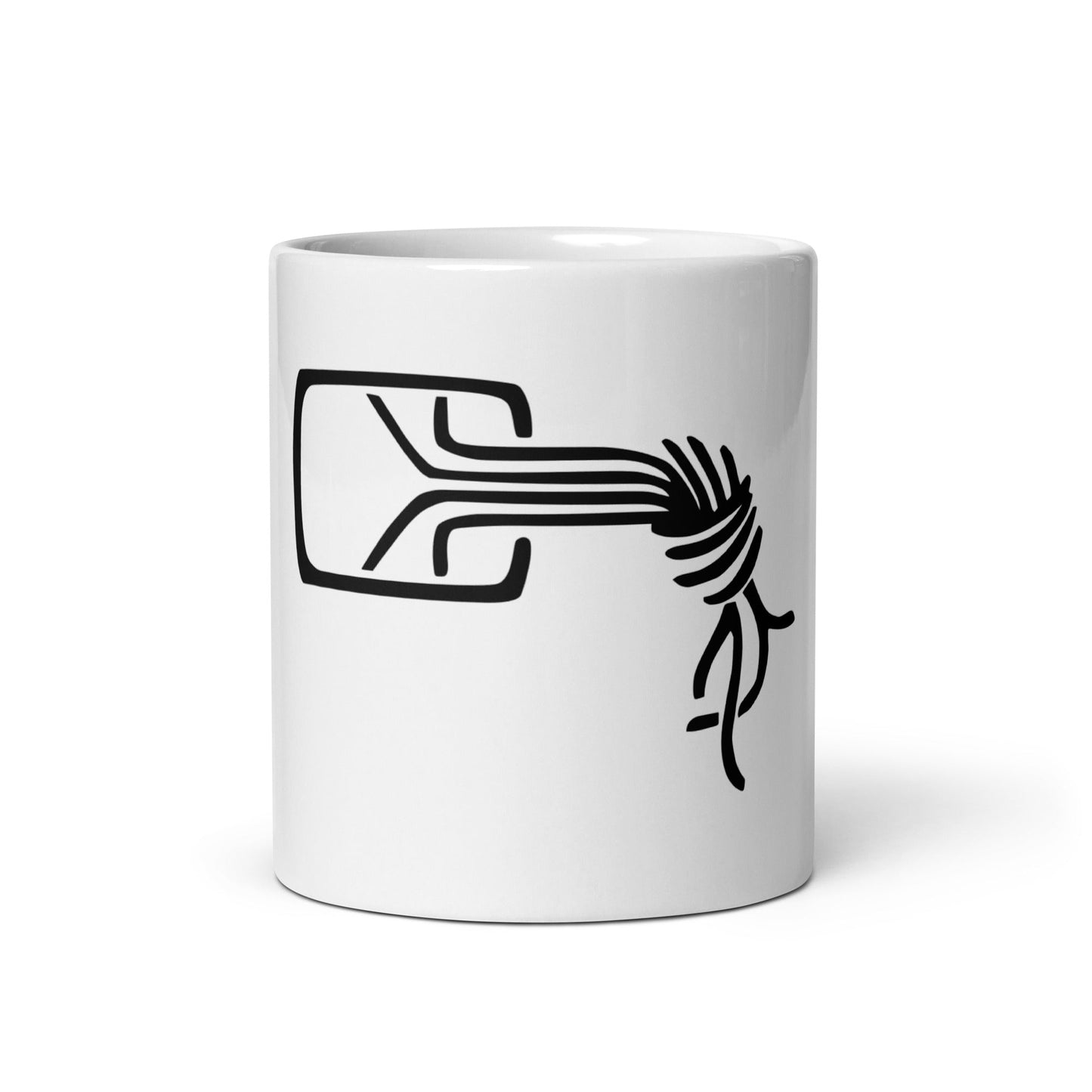 Image of the Chaos Computer Club Logo White Glossy Mug 11 oz.