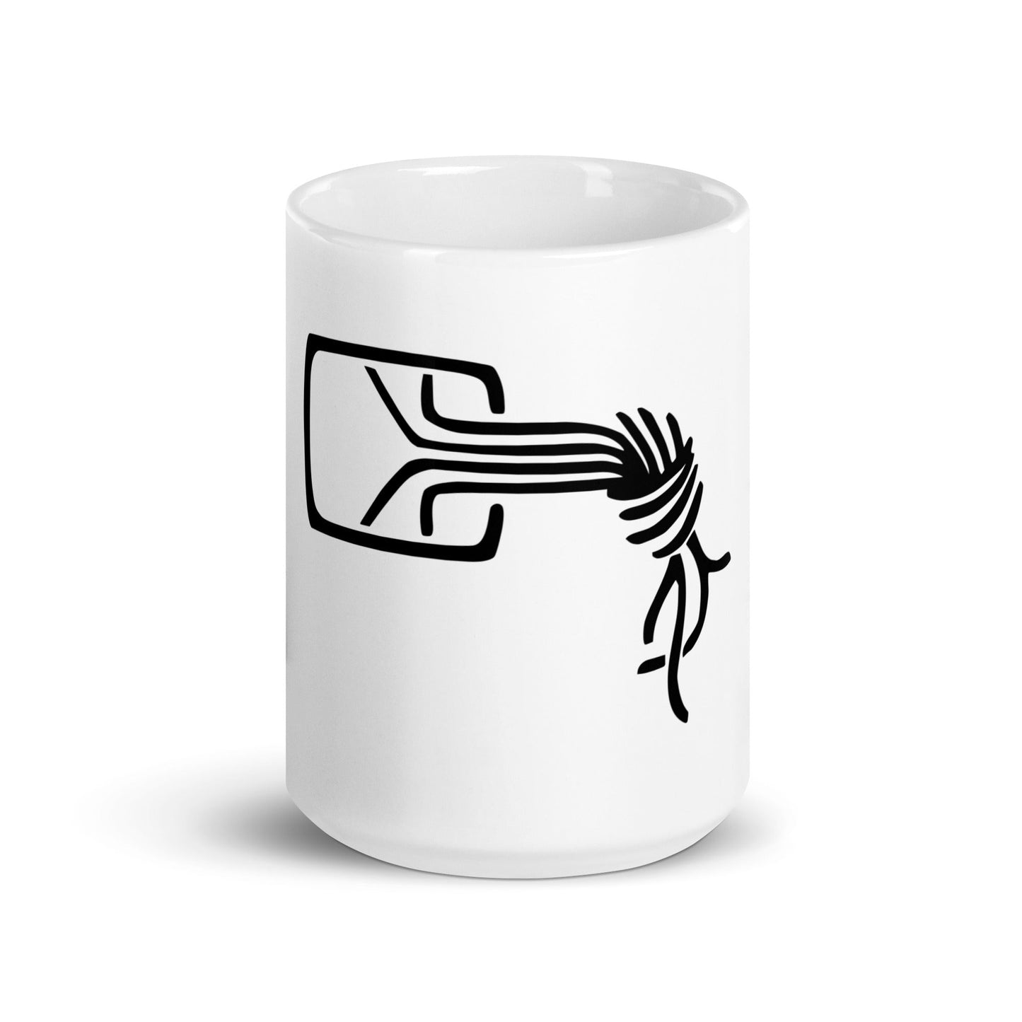 Image of the Chaos Computer Club Logo White Glossy Mug 15 oz.