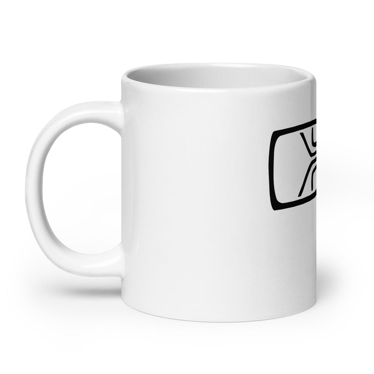 Image of the Chaos Computer Club Logo White Glossy Mug.
