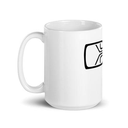Image of the Chaos Computer Club Logo White Glossy Mug.