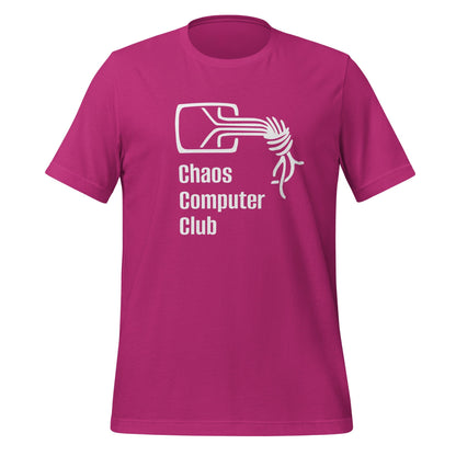 Product mockup photo of the Chaos Computer Club T-Shirt (unisex) Berry / M.